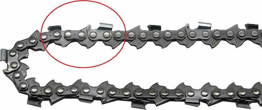 Visco Parts 145-60ΜΣ Chainsaw Chain with Pitch 1/4"LP, Gauge .050"-1.3mm & Number of Guides 60E