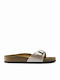 Madrid Flache Damen Sandalen PEARL Weiß Schmale Passform