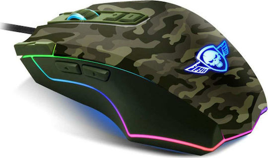 Spirit of Gamer M50 Army Edition RGB Gaming Ποντίκι 4000 DPI Πράσινο