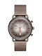 Emporio Armani Men's Watch 43mm Chronograph Battery with Brown Metal Bracelet