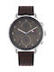 Tommy Hilfiger Chase Watch Battery with Brown Leather Strap