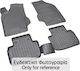 Novline Set of Front and Rear Mats 4pcs Tray Type for Volvo S60 2010+ Gray