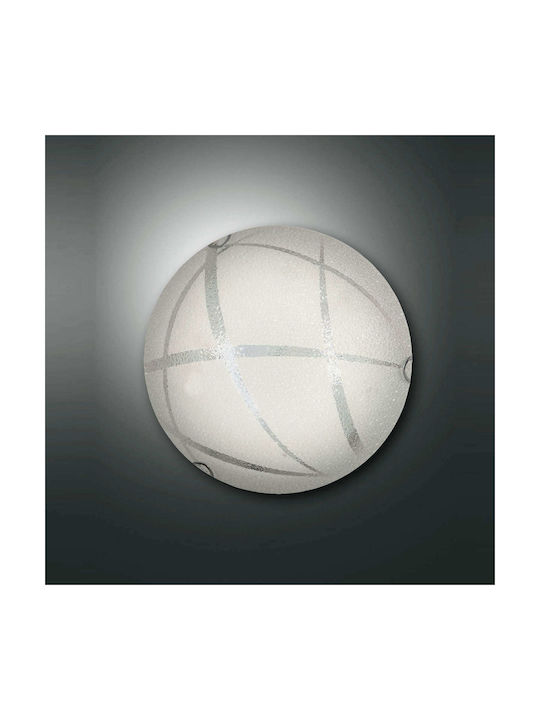 Fabas Luce Astros Classic Glass Ceiling Light with Integrated LED Silver