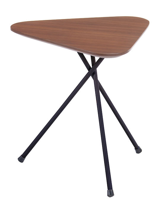 Oval Side Table Osaka Wooden Brown L43xW40xH42cm