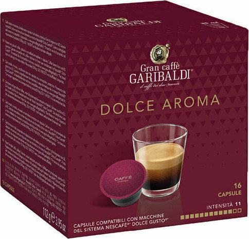 Garibaldi Κάψουλες Espresso Dolce Aroma Συμβατές με Μηχανή Dolce Gusto 16caps