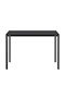 Gilbert Table Dining Room with Glass Surface Black 120x70x75cm