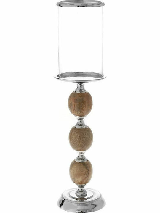 Iliadis Candle Holder Glass in Brown Color 18x18x71cm 1pcs