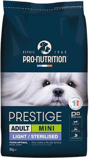 Flatazor Prestige Light & Sterilized Mini 3kg Dry Food Diet for Adult Neutered Small Breed Dogs with Duck