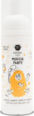 Nailmatic Copii Gel de dus Mousse Party cu Caisă în Formă de Spumă 150ml