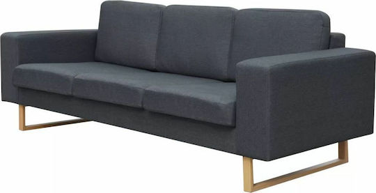 Dreisitzer Sofa Grau 200x82x76cm