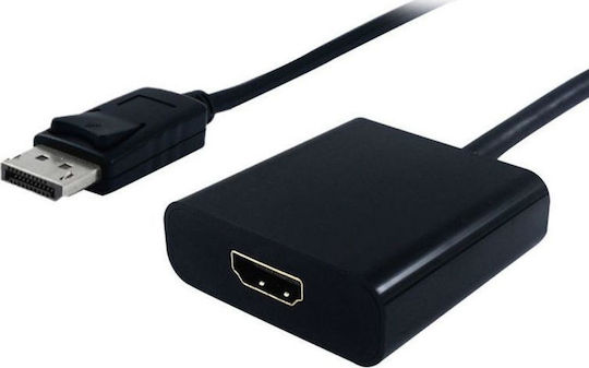 Secomp Конвертор DisplayPort мъжки към HDMI женски Черен 1бр S3203-10