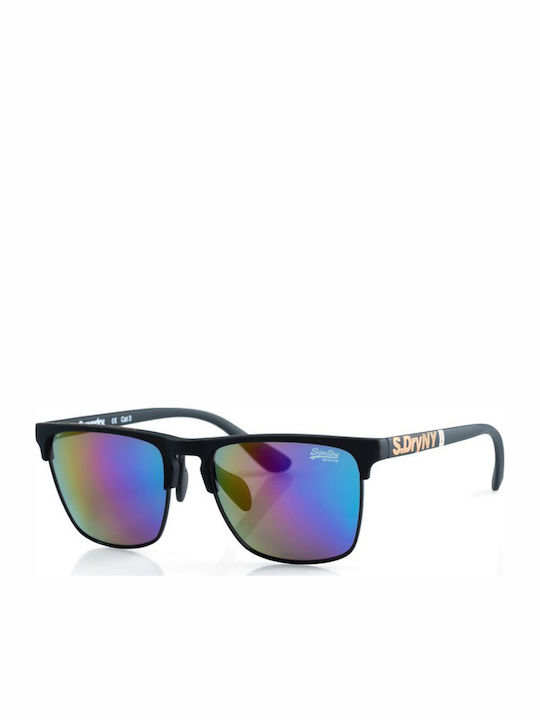 Superdry Superflux Sonnenbrillen mit Schwarz Rahmen und Mehrfarbig Linse