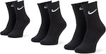Nike Everyday Αθλητικές Κάλτσες Μαύρες 3 Ζεύγη