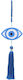 Inart Suspendata Amulet Ochi Albastru din Plastic 13x40cm 1buc
