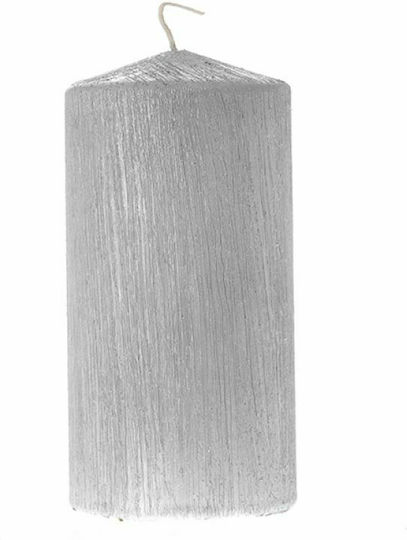 Iliadis Iliadis Dekorative Kerze Scratch Silber 460g