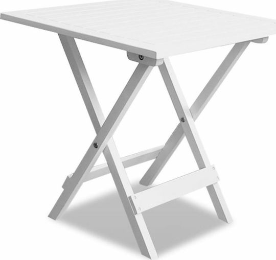 Τραπέζι Βοηθητικό Πτυσσόμενο 46x46x47 Λευκό