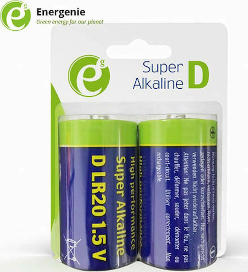 Energenie Super Alkaline Batterien D 1.5V 2Stück