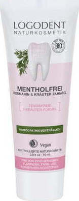Logona Menthol Free Rosemary Herbal Toothpaste Οδοντόκρεμα για Πλάκα & Τερηδόνα 75ml
