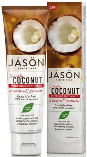Jason Simply Coconut Whitening Pastă de dinți Fără fluor pentru Albire 119gr