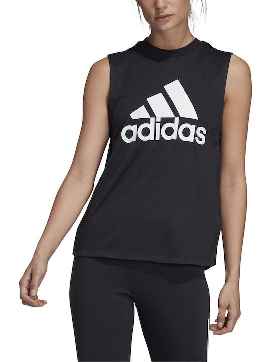 Adidas Must Haves Badge Of Sport Αμάνικη Γυναικεία Αθλητική Μπλούζα Μαύρη