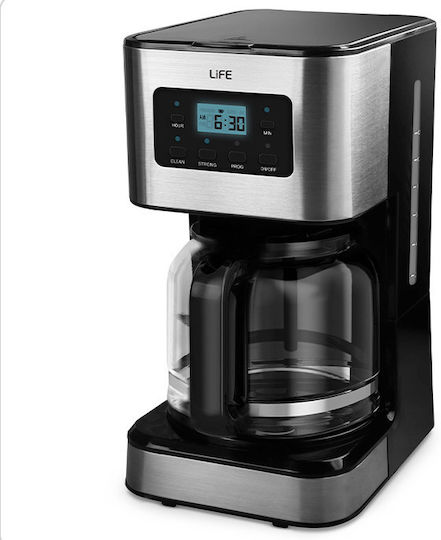 Life CM-200 Programmable Filter Coffee Machine 950W Silver