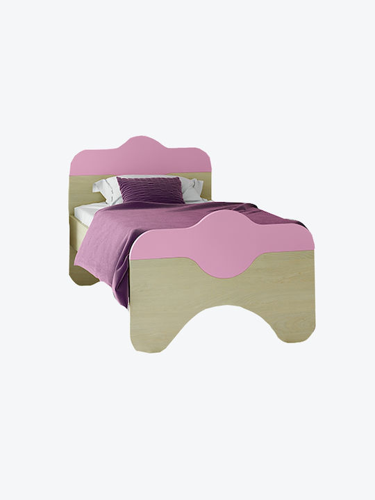 Puzzle Kids Bed Classic Single Pink for Mattress 90x190cm