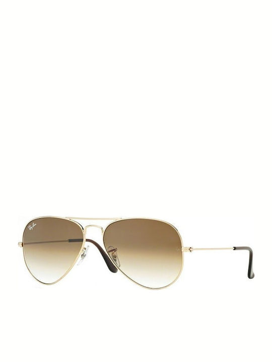 Ray Ban Aviator Unisex Γυαλιά Ηλίου με Χρυσό Με...