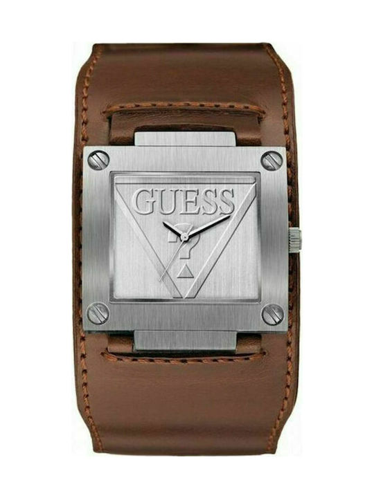 Guess Ρολόι Μπαταρίας με Δερμάτινο Λουράκι Guess Ρολόι Μπαταρίας με Δερμάτινο Λουράκι