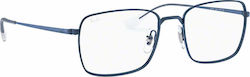 Ray Ban Ανδρικός Μεταλλικός Σκελετός Γυαλιών Navy Μπλε RB6437 3037 Ray Ban Ανδρικός Μεταλλικός Σκελετός Γυαλιών Navy Μπλε RB6437 3037