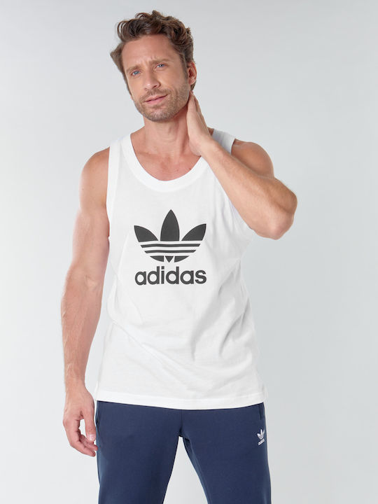 Adidas Trefoil Ανδρική Μπλούζα Αμάνικη Λευκή