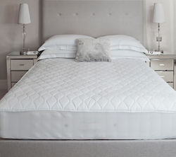 Le Blanc Single Quilted Mattress Cover Fitted Cotton White 100x200cm