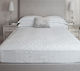 Le Blanc Single Quilted Mattress Cover Fitted Cotton White 100x200cm