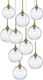 Luma Frost Gold Pendant Chandelier Frost Gold