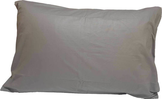 Le Blanc Cotton Line Pillowcase Set with Envelope Cover Grey 50x70cm.