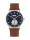 Lee Cooper casual Watch Chronograph Battery with Brown Leather Strap