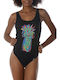 Borage Colada One Piece Swimsuit Black