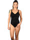 BP1501 One Piece Swimsuit with Light Padding Black