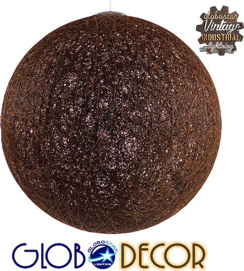 GloboStar Petal Pendant Light Brown Ball with Socket E27 60x60cm
