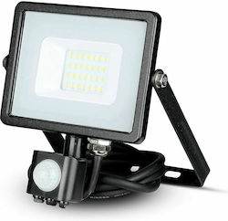 V-TAC Waterproof LED Floodlight 20W Natural White 4000K with Motion Sensor IP65