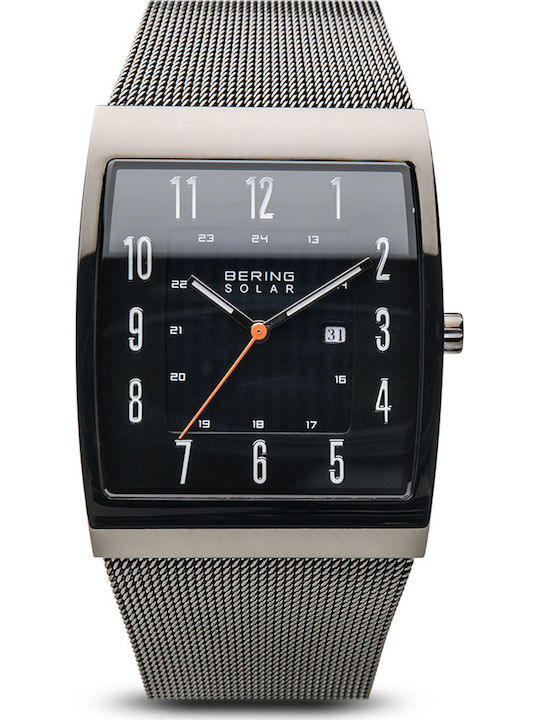 Bering Time Solar Men's Watch 33mm Solar with Silver Metal Bracelet