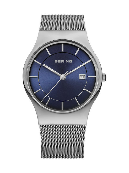 Bering Time Classic Uhr Batterie mit Silber Met...