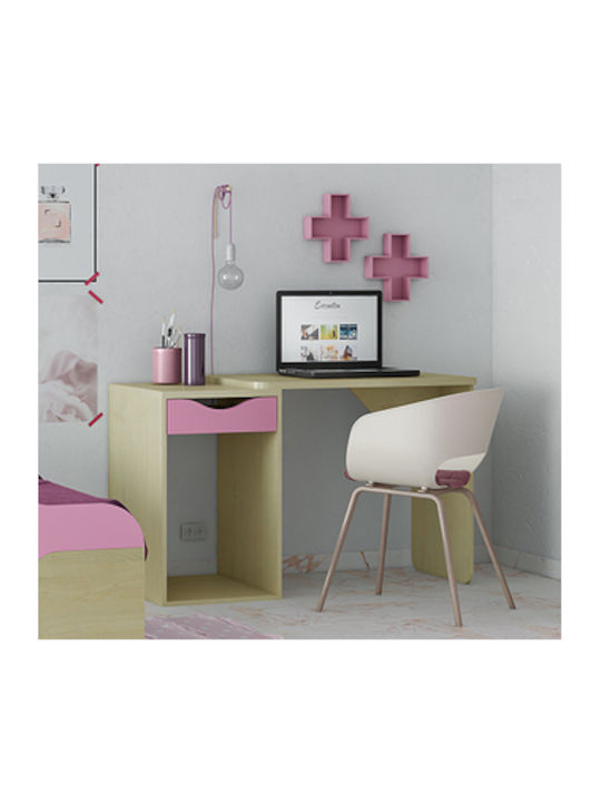106 Birou pentru copii din Melamină Oak-Pink 13...