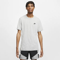 Nike Sportswear Club Ανδρικό T-shirt Κοντομάνικο Γκρι
