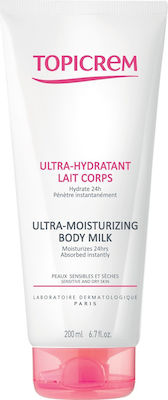 Topicrem Ultra-Moisturizing Body Milk Feuchtigkeitsspendende Lotion Körper für empfindliche Haut 200ml