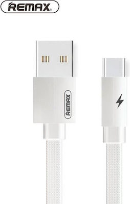 Remax Flat USB 2.0 Cable USB-C male - USB-A male Λευκό 1m (Kerolla)