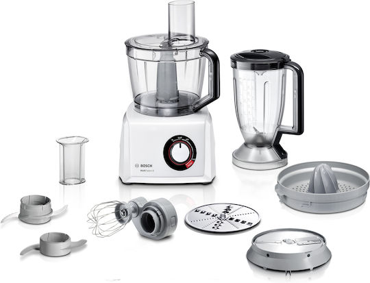 Bosch MultiTalent 8 Multifunctional Food Processor 1100W With 3.9lt Bowl And White Blender Jug