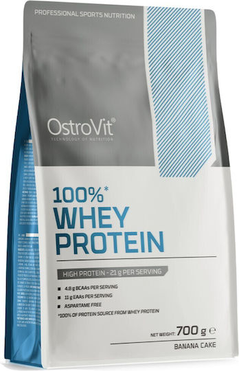 OstroVit 100% Whey Protein Πρωτεΐνη Ορού Γάλακτος με Γεύση Banana Cake 700gr