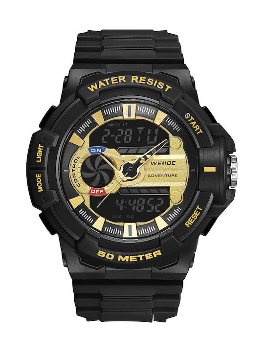 Weide Digital Men's Watch 50mm Battery with Bla...