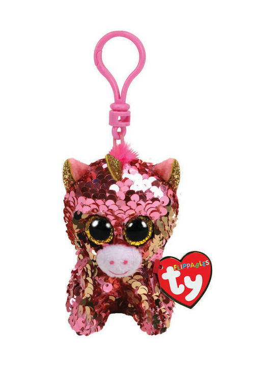 TY Keychain Unicorn Pink Fabric Pink