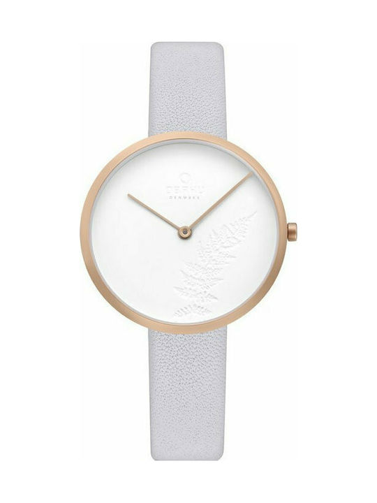 Obaku Hassel Natur Watch with Blue Leather Strap